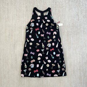 NWT Anthropologie Maeve Cocktail Beaded Sleeveless Shift Mini Dress S Black